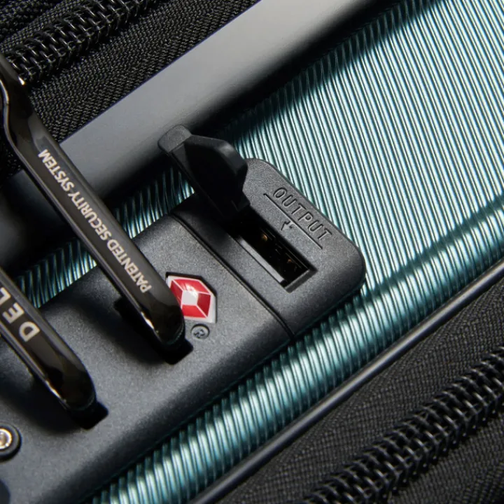 Handbagage Trolleys|Reistrolleys>Delsey Shadow 5.0 Cabin Trolley Front Pocket 55 Expandable green