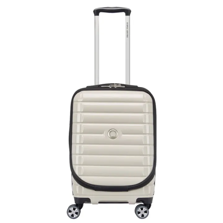 Handbagage Trolleys|Reistrolleys>Delsey Shadow 5.0 Cabin Trolley Front Pocket 55 Expandable ivory