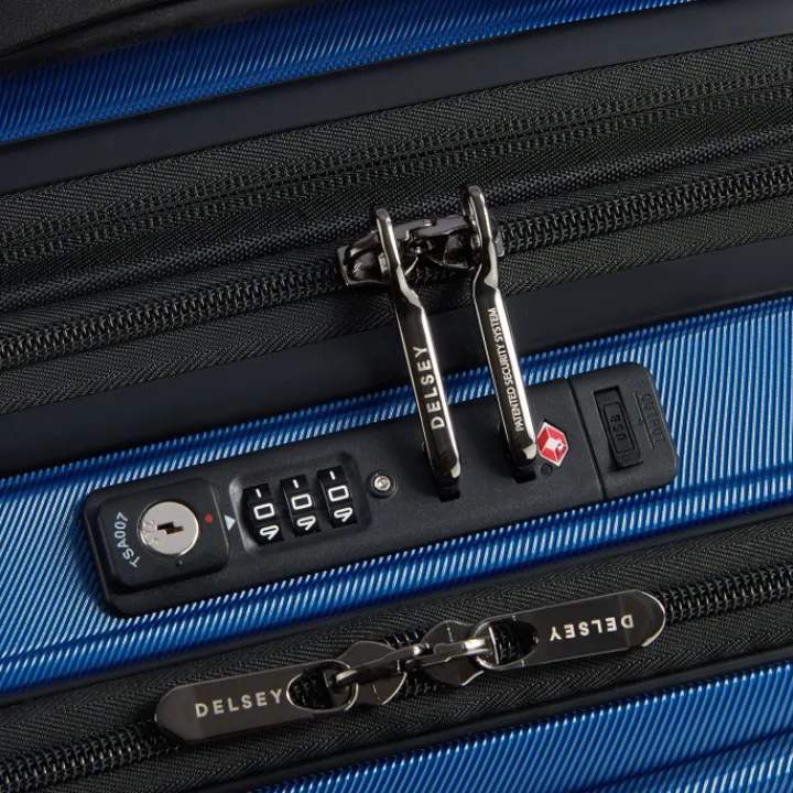 Handbagage Trolleys|Reistrolleys>Delsey Shadow 5.0 Cabin Trolley Front Pocket 55 Expandable blue