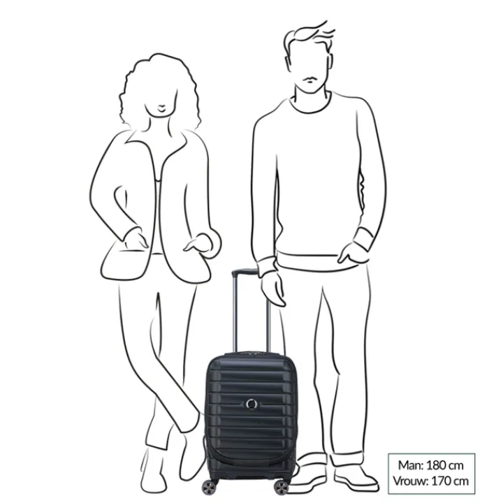 Handbagage Trolleys|Reistrolleys>Delsey Shadow 5.0 Cabin Trolley 55/35 Expandable ivory