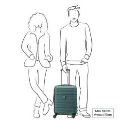 Transavia Trolleys|Ryanair Trolleys>Delsey Shadow 5.0 Cabin Trolley 55/40 green