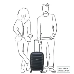 Handbagage Trolleys|Reistrolleys>Delsey Shadow 5.0 Cabin Trolley Front Pocket 55 Expandable black