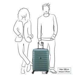 Reistrolleys|Reiskoffers>Delsey Shadow 5.0 Trolley 66 Expandable green