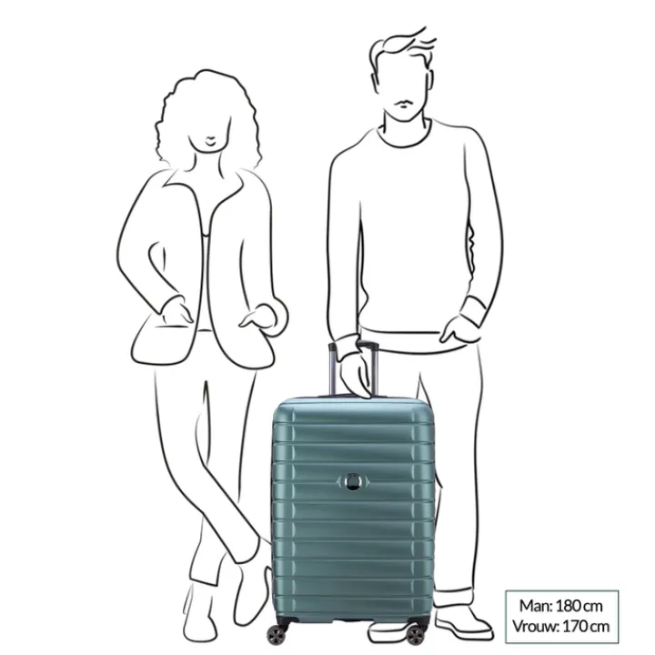 Reistrolleys|Reiskoffers>Delsey Shadow 5.0 Trolley 75 Expandable green