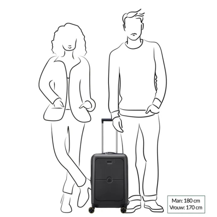 Handbagage Trolleys|Reistrolleys>Delsey Turenne 2.0 Cabin Trolley S Front Pocket black