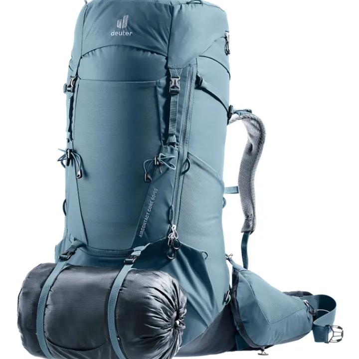 Grote Rugzakken|Trekking Rugzakken>Deuter Aircontact Core 60+10 atlantic/ink