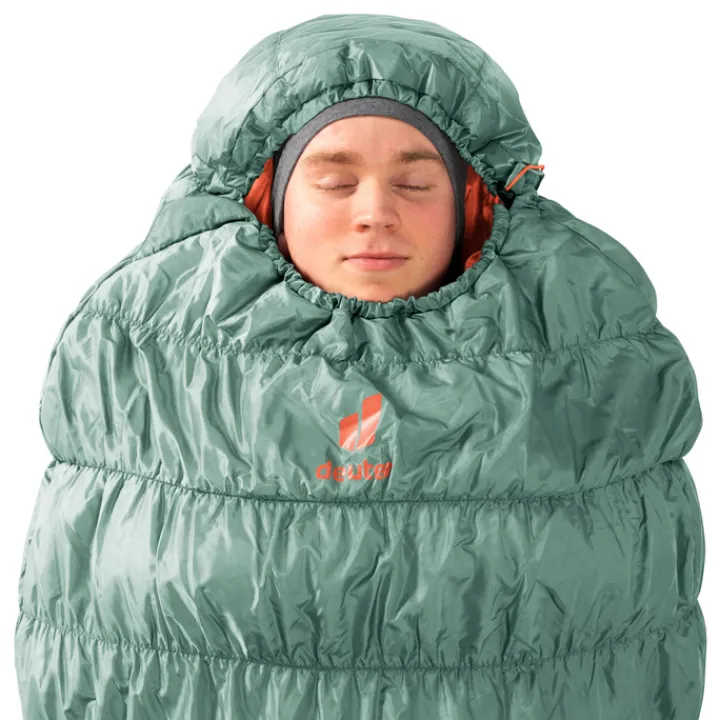 Slaapzakken>Deuter Exosphere +4g Zip Right sage/paprika
