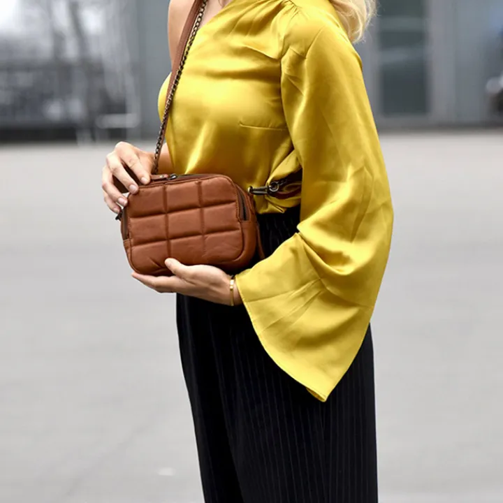 Schoudertassen|Crossbody>DIMAGINI Isla Padded Camerabag cognac