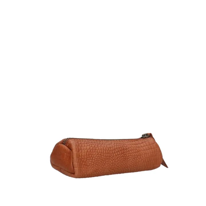 Make-Up Tasjes|Schooletuis>DIMAGINI Jill Croco Etui cognac