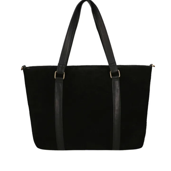 15.6 Inch Laptoptassen|Laptop Schoudertassen>DIMAGINI Nala Suede Workbag 15.6" black
