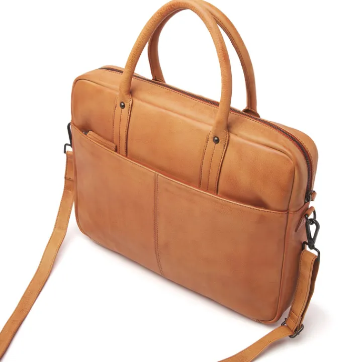 15.6 Inch Laptoptassen|Laptop Schoudertassen>dR Amsterdam Ascend Workbag cognac