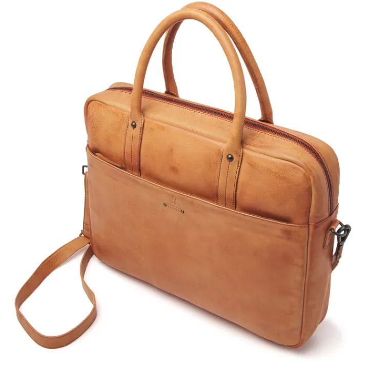 15.6 Inch Laptoptassen|Laptop Schoudertassen>dR Amsterdam Ascend Workbag cognac