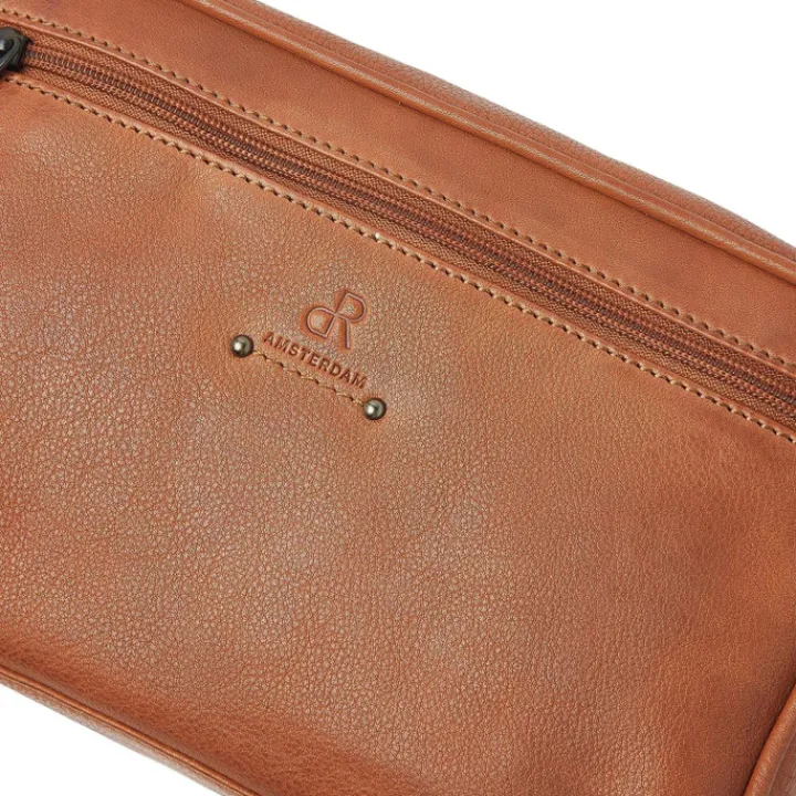 Schoudertassen|Crossbody>dR Amsterdam Solace Toiletbag camel