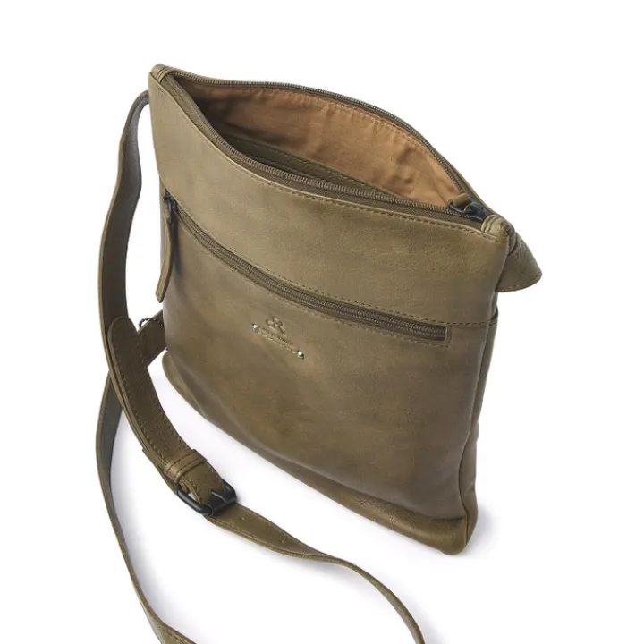 Schoudertassen|Damestassen>dR Amsterdam Tampa Schoudertas II olive