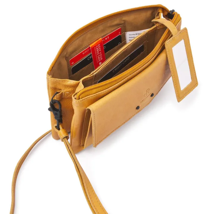 Crossbody|Damestassen>dR Amsterdam Tampa Schoudertas/Clutch yellow