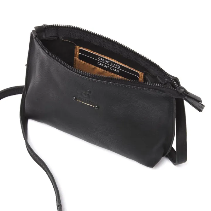 Crossbody|Damestassen>dR Amsterdam Tampa Schoudertas Crossover zwart