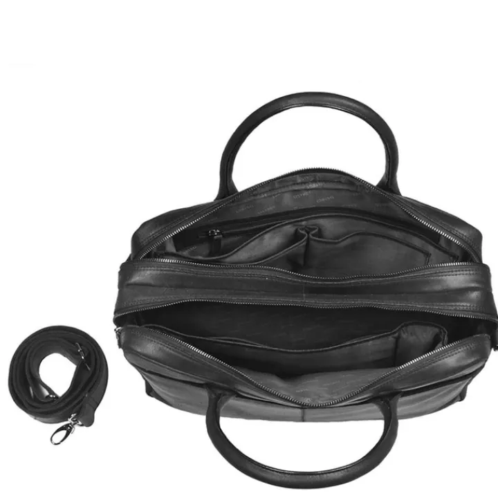 Herentassen|15.6 Inch Laptoptassen>DSTRCT Fletcher Street Business Laptoptas 15.6 inch + Sleutelhanger zwart