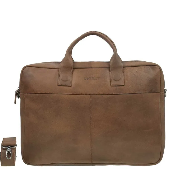 Aktetassen|Herentassen>DSTRCT Fletcher Street Workingbag 17" cognac