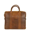 Herentassen|14 Inch Laptoptassen>DSTRCT Limited Single Zip 14'' Laptoptas cognac