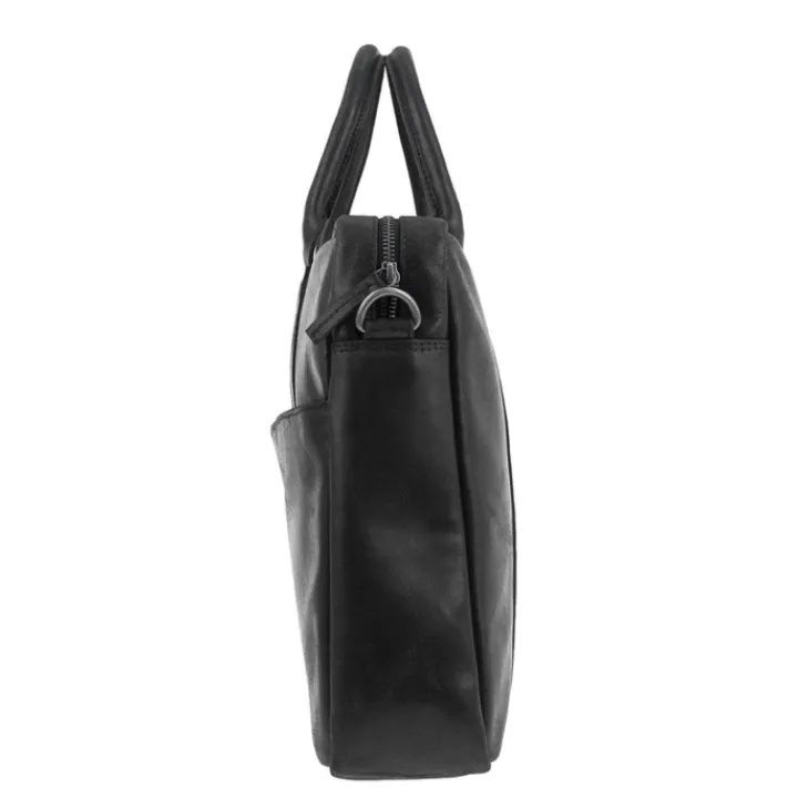 Herentassen|Laptop Schoudertassen>DSTRCT Limited Single Zip 15'' Laptoptas zwart