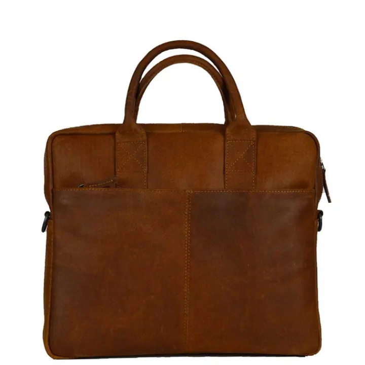 Herentassen|Laptop Schoudertassen>DSTRCT Main Street Workingbag 13.3'' cognac