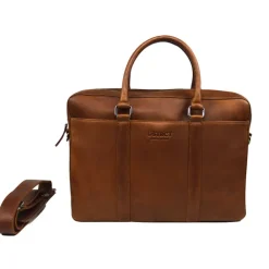 Telefoontasjes|Schoudertassen>DSTRCT Premium Collection Laptopbag 15,6" cognac