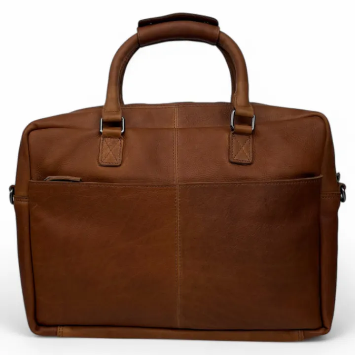 Herentassen|17 Inch Laptoptassen>DSTRCT Preston Park Laptop Workingbag 17" cognac