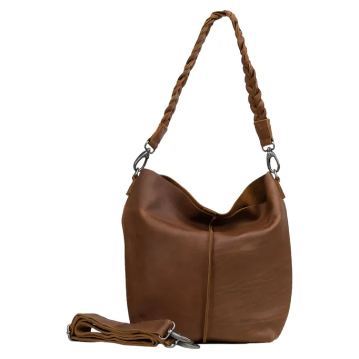 Schoudertassen|Damestassen>DSTRCT Preston Park Pouch Shoulder Bag 386830 cognac