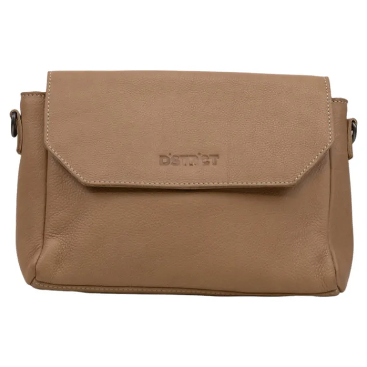Schoudertassen|Damestassen>DSTRCT Preston Park Shoulder Bag Flap Bag L beige