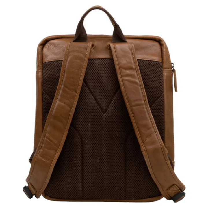15.6 Inch Laptoptassen|Laptop Rugzakken>DSTRCT State Street Laptop Backpack 15.6" cognac