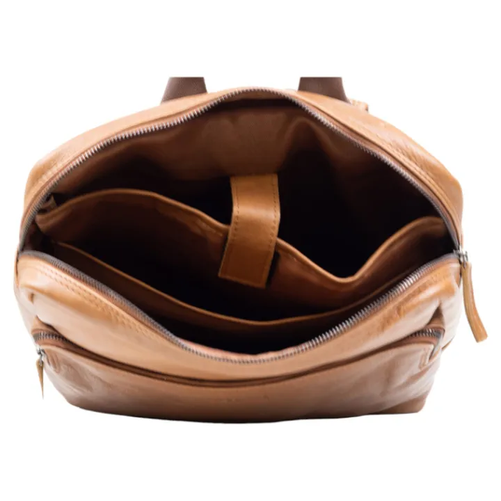 15.6 Inch Laptoptassen|Laptop Rugzakken>DSTRCT State Street Laptop Backpack 15.6" cognac