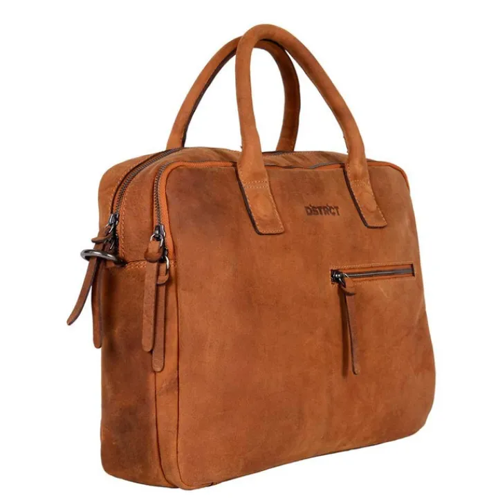Herentassen|14 Inch Laptoptassen>DSTRCT Wall Street Workingbag 14" cognac