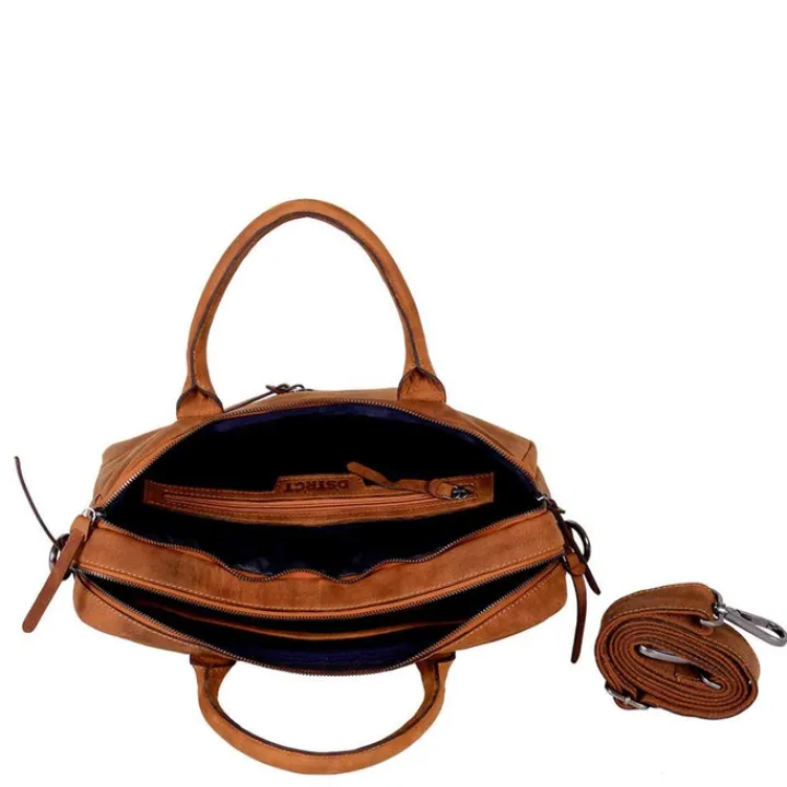 Herentassen|14 Inch Laptoptassen>DSTRCT Wall Street Workingbag 14" cognac