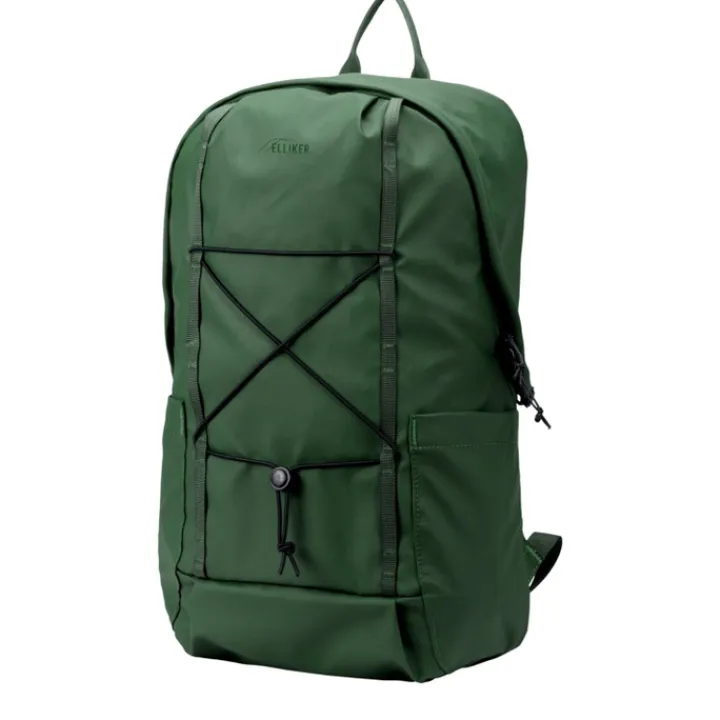 Wandelrugzakken|15 Inch Laptoptassen>Elliker Kiln Hooded Zip Top Backpack 22L green