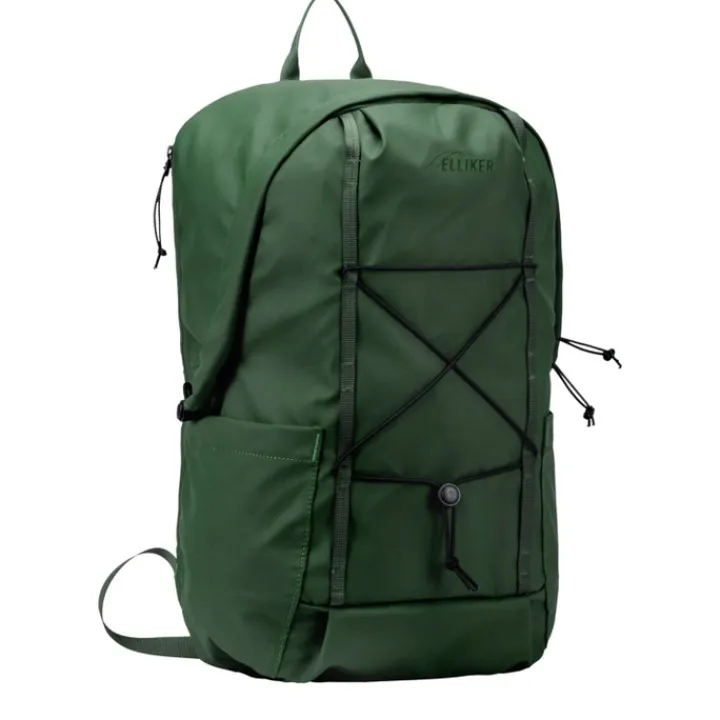 Wandelrugzakken|15 Inch Laptoptassen>Elliker Kiln Hooded Zip Top Backpack 22L green