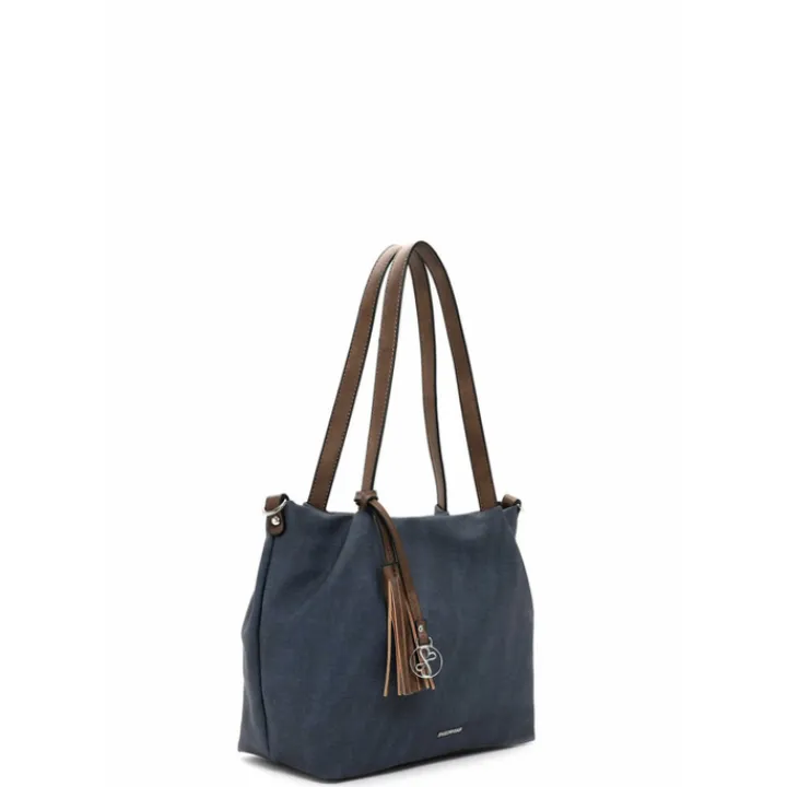 Shoppers|Schoudertassen>Emily & Noah Elke Cityshopper M blue/taupe