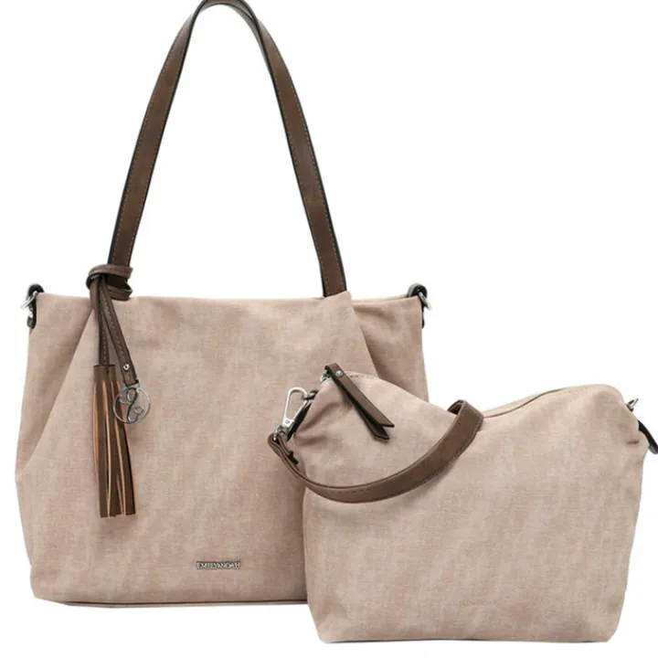 Shoppers|Schoudertassen>Emily & Noah Elke Cityshopper M sand-kombi