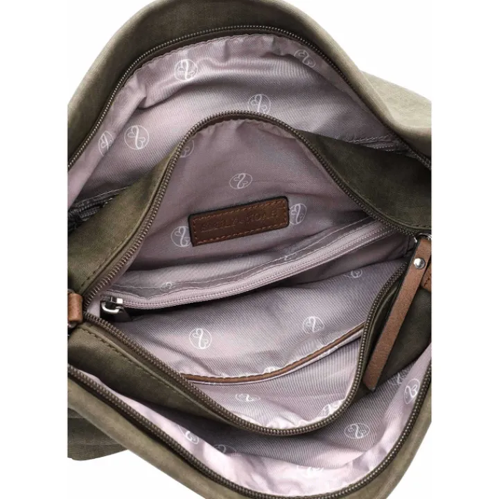 Schoudertassen|Crossbody>Emily & Noah Elke Handbag M oliv/cognac