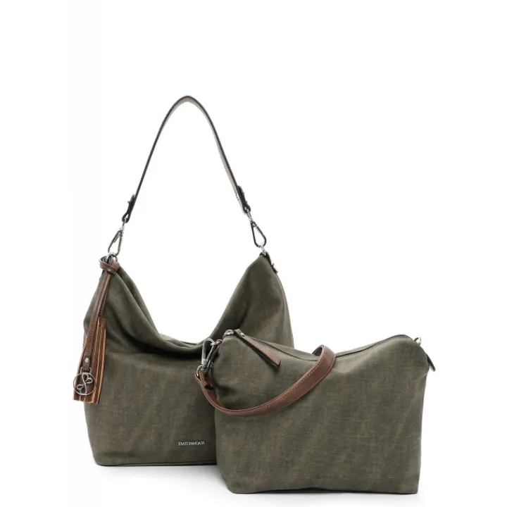 Schoudertassen|Crossbody>Emily & Noah Elke Handbag M oliv/cognac