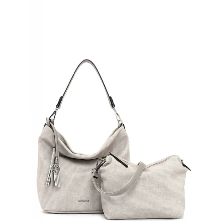 Schoudertassen|Crossbody>Emily & Noah Elke Handtas M light grey
