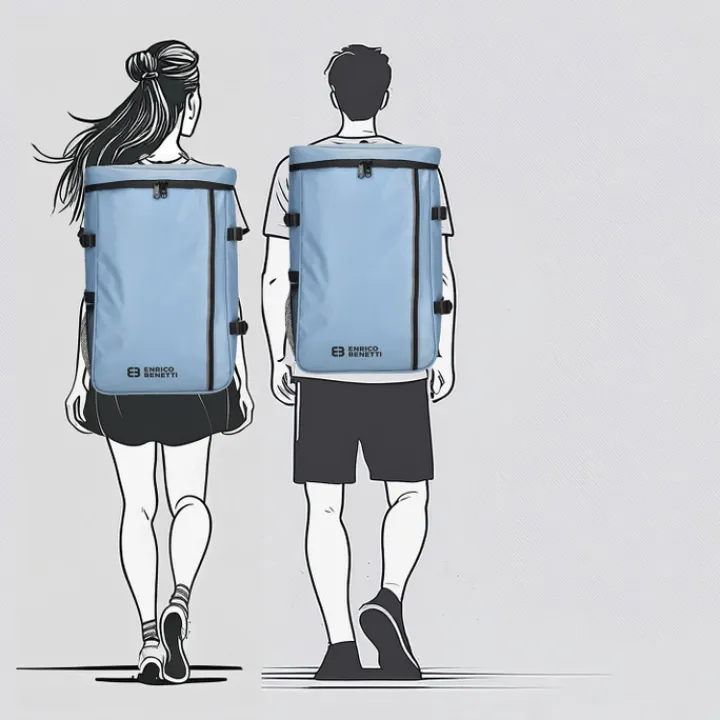 Heren Rugzakken|Schoolrugzak>Enrico Benetti Arctic Backpack 15" light blue