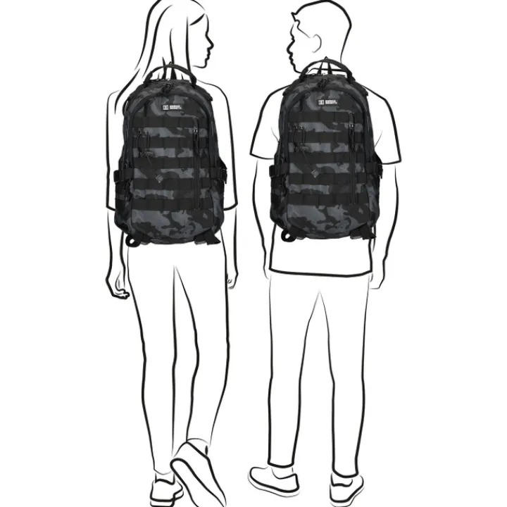 Schoolrugzak|Daypack>Enrico Benetti Arizona Laptop Backpack 15" black camouflage