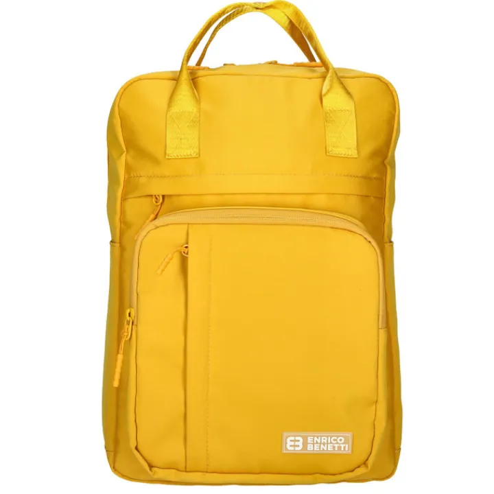 14 Inch Laptoptassen>Enrico Benetti Aruba 20L Laptop Backpack 14" ochre yellow