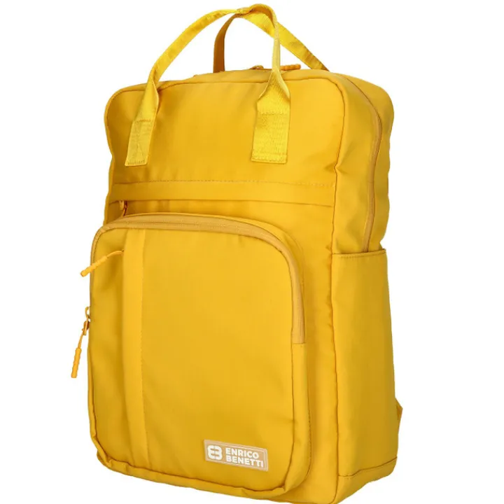 14 Inch Laptoptassen>Enrico Benetti Aruba 20L Laptop Backpack 14" ochre yellow