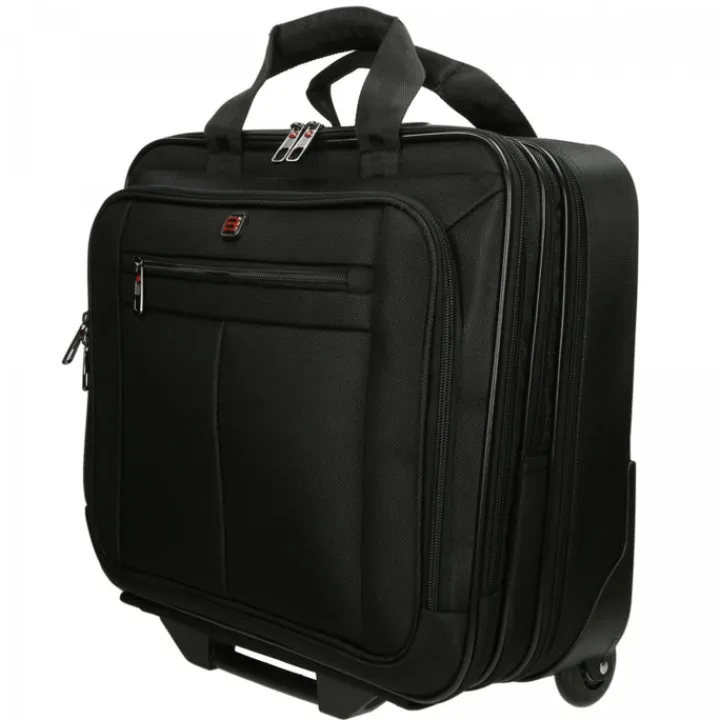 Handbagage Trolleys|Laptop Trolleys>Enrico Benetti Cornell 24L Laptop Trolley 17'' zwart