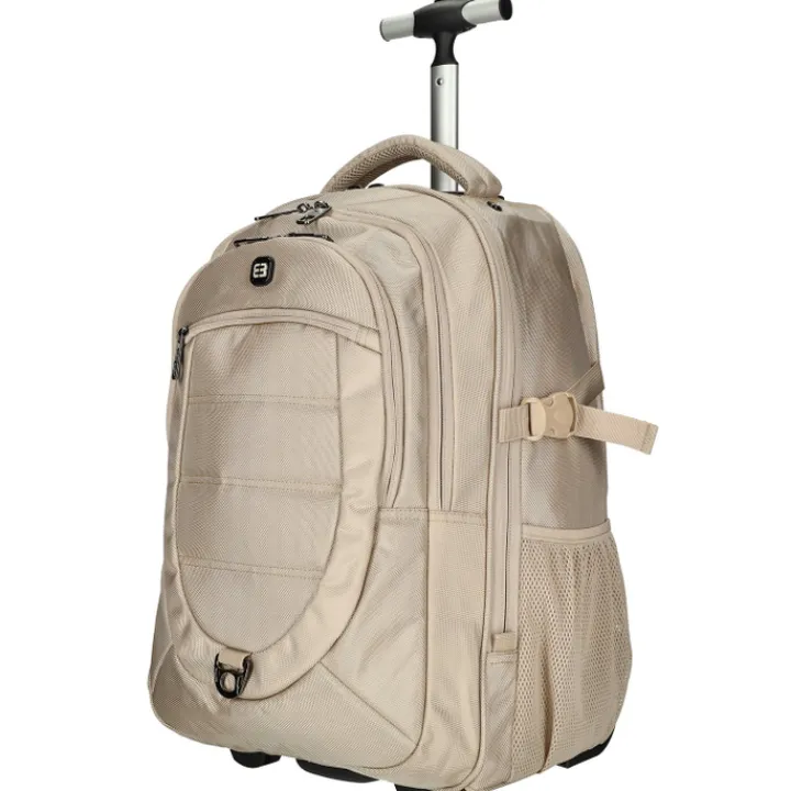 Grote Rugzakken|17 Inch Laptoptassen>Enrico Benetti Cornell Trolley Backpack champagne