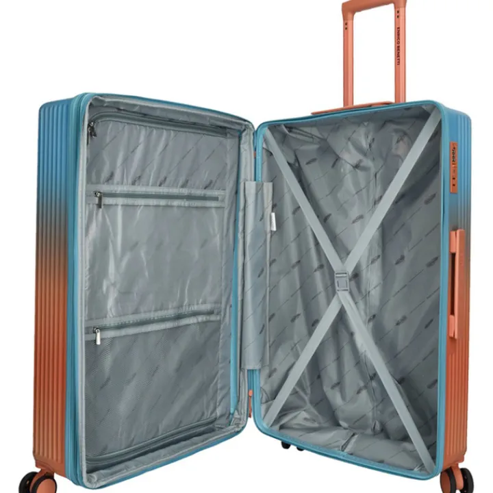 Reistrolleys|Reiskoffers>Enrico Benetti Havana Large Spinner 75 Expandable salmon