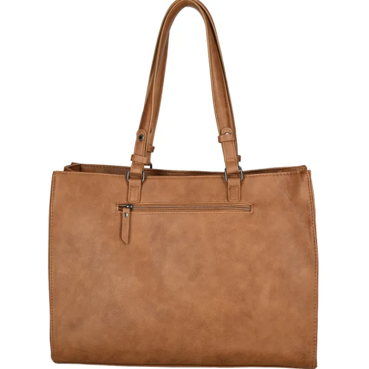 Shoppers|Schoudertassen>Enrico Benetti Lily Handbag 15" cognac