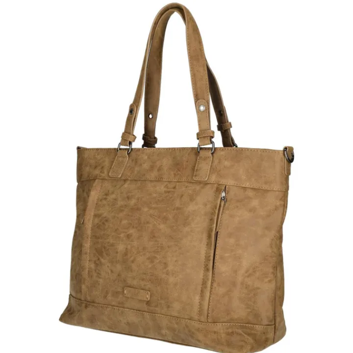 15 Inch Laptoptassen|Laptop Schoudertassen>Enrico Benetti Ruby Shopper 15" camel