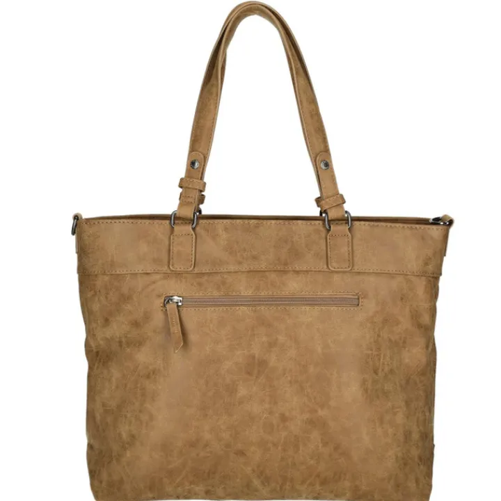 15 Inch Laptoptassen|Laptop Schoudertassen>Enrico Benetti Ruby Shopper 15" camel